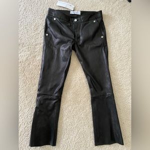 Leather pants Hironae black